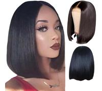 Breve Dritto Bob Parrucche Per Le Donne Naturale Guardando Capelli Sintetici Parrucca Resistente Al Calore Per Quotidiano Partito Cosplay Uso