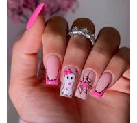 Breve francese del manicure del modello sull'ABS traslucido del partito di Halloween per le donne