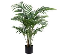 Breve pianta artificiale di palma Areca 110 cm di pianta artificiale con 10 tronchi di finto albero tropicale dipsi Lutescens piante in vaso per interni ed esterni decorazione