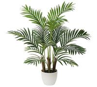 Breve pianta artificiale di palma Areca 72,4 cm di pianta falsa con 13 tronchi di finto albero tropicale dipsi Lutescens piante in vaso per interni ed esterni decorazione