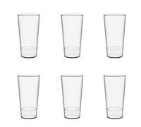 BREVETTI WAF 6 Bicchieri Urban Infrangibili, Lavabili e Riutilizzabili, in plastica Super Resistente San Clear, 6 Pezzi per Confenzione, Capacità 40 cl