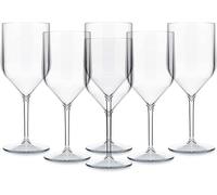 BREVETTI WAF CALICI CROISIERE Bicchieri Infrangibili, Lavabili, Riutilizzabili, Trasparente, 6 pezzi per confezione, Capacità 25 Cl in Plastica per Prosecco, Spumante e Champagne