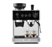 Breville Barista Classic Macchina per caffè espresso | Macchina da caffè con macinacaffè integrato e montalatte | Pompa italiana da 15 bar | Nero e argento [VCF186X]