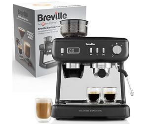 Breville Barista Max+ Macchina per caffè espresso, latte e cappuccino, Macinatura e dosaggio intelligenti, Timer di estrazione di precisione, Montalatte integrato, Pompa italiana da 15 bar