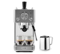 Breville Barista Slimline Macchina per espresso | IMontalatte integrato | Macchina da caffè compatta per cappuccini, latte macchiato e altro | Pompa da 15 bar | Argento [VCF185X]
