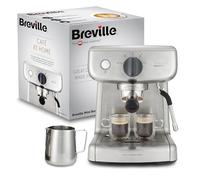 Breville Macchina per caffè Espresso Barista Mini, Sistema Thermoblock con Tecnologia PID, vaporizzatore, Pompa Italiana 15 Bar, capacità 2 l, 1350 W, 2 Cups, Acciaio Inossidabile, Argento