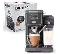 Breville Prima Latte III - Macchina per caffè espresso completamente automatica con montalatte e pompa italiana da 19 bar | compatibile con cuscinetti ESE | Grigio [VCF146X]