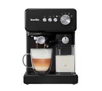 Breville Prima Latte One-Touch Macchina per caffè espresso | Montalatte automatico | Macchina per cappuccino, latte e altro | Pompa italiana da 15 bar | Nero | VCF183X