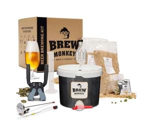 Brew Monkey® Kit Per Fare La Birra Bionda | Kit Completo 5 Litri | 6,4% VOL. | Produzione Di Birra A Casa | Idee Regalo Uomo | Regali Uomo Originali