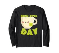 Brew-Tiful Day Tazza da tè con Design per Amanti del tè Maglia a Manica