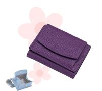BreWel Houtangduty Mini Wallet for Woman Houtndguter, Houtndguter 2025 New Leather Rfid Blocking Card Holder Organizer Pocket Mini Wallet (Dark Purple,One Size)