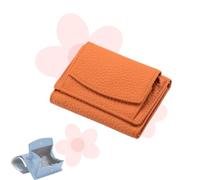 BreWel Houtangduty Mini Wallet for Woman Houtndguter, Houtndguter 2025 New Leather Rfid Blocking Card Holder Organizer Pocket Mini Wallet (Orange,One Size)