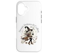 Brewin Potions and Coffee Cottagecore aesthetic Coffee Witch Custodia per iPhone 16