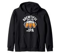 Brewtiful Day per Un Brindisi IPA con Tazze di Birra Felpa con Cappuccio