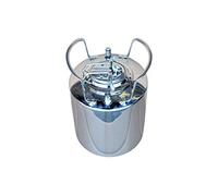 Brewzilla Botte da Birra, 10 Litri, Acciaio Inox, Valvola di Pressione, KEG, Bianca
