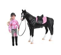 Breyer Horses Freedom Series | Cavaliere e Cavaliere Inglese | Statuetta di cavallo | 22,9 cm L x 17,8 cm H | Modello #61156, Nero
