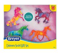 Breyer Horses Stablemates Unicorn Swirl Gift Set, 4 Set di Unicorni, Scala 1:32, 3,75" X 2,5", Cavallo Giocattolo, Modello #6912