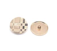 Breyhda 10 Bottoni in Metallo con Reticolo Dorato - Bottoni Decorativi da Cucire per soprabiti e Camicie (Uomo/Donna),22 mm