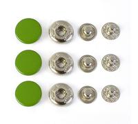 Breyhda 10 Set di Bottoni Automatici Colorati da 12-17 mm - Bottoni a Pressione per Abiti e Borse in Pelle,Verde,15 mm