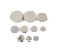 Breyhda 20 Set di Bottoni Automatici in Metallo da 10-25 mm - Bottoni Automatici per Cucire Cappotti e Indumenti,Argento,25 mm