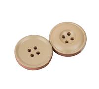 Breyhda 6 Bottoni in Resina a 4 Fori per Decorazioni di Abbigliamento e progetti di Cucito Fai-da-Te,Cachi,20 mm