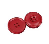 Breyhda 6 Bottoni in Resina a 4 Fori per Decorazioni di Abbigliamento e progetti di Cucito Fai-da-Te,Rosso,23 mm