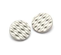 Breyhda 6 Bottoni Metallici ondulati Irregolari per Cucire Cappotti da Donna,25 mm