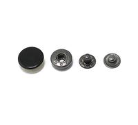Breyhda Bottoni a Pressione 20 Pezzi 12mm 15mm 17mm per Cucire Abbigliamento,Nero,12 mm