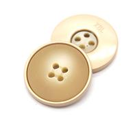 Breyhda Bottoni in Metallo in Resina da 6 Pezzi per Cucire Abiti da Cappotto,Beige,23 mm