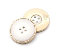 Breyhda Bottoni in Metallo in Resina da 6 Pezzi per Cucire Abiti da Cappotto,Bianco,23 mm