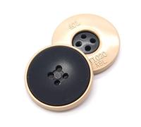 Breyhda Bottoni in Metallo in Resina da 6 Pezzi per Cucire Abiti da Cappotto,Nero,15 mm
