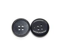 Breyhda Bottoni in Resina da 15mm-25mm per Uomo Donna Completo Giacca Maglione 4 Fori Cucito,Nero,22mm 20pz