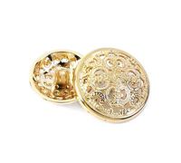 Breyhda Bottoni Metallici Cavi da 20 Pezzi 15/18/20/23/25 mm - Bottoni Rotondi da Cucire per Cappotti e Abbigliamento,Oro,18 mm