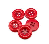Breyhda Bottoni per Cappotti in Resina Rossa da 15 mm-38 mm - Bottoni per Maglione a 4 Fori per Cucire Camicie e Abiti,Rosso,15mm 100pz