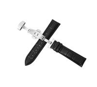 Breyhda Cinturino per orologio in pelle con chiusura a farfalla automatica - Cinturino di ricambio regolabile da 12 mm a 24 mm con opzione da 22 mm,20mm