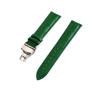 Breyhda Cinturino per orologio in pelle con chiusura a farfalla - Kit di sostituzione completo da 12 mm a 24 mm con strumento di sostituzione,Verde,20mm