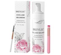 BREYLEE - Detergente per extension ciglia, shampoo per extension per ciglia, schiuma e pennelli per rimuovere le palpebre, senza parabeni, solfati e olio, per salone e uso domestico