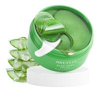 BREYLEE Maschere per gli occhi all'aloe vera, 60 pezzi, riducono gli occhi gonfi e le occhiaie, rassodano e migliorano la pelle sotto gli occhi, estratti naturali puri per un aspetto giovane e