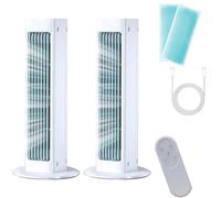Brezamax Ac, Breezamax Qinux Brizaac, Breeza Max Air Cooler - Sconfiggi All'istante Il Caldo Torrido e L'umidità, Potente Ventilatore Elettrico Portatile per La Circolazione Dell'aria(White-2pcs)