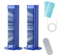 Brezamax Ac, Breezamax Qinux Brizaac, Breeza Max Air Cooler - Sconfiggi All'istante Il Caldo Torrido e L'umidità, Potente Ventilatore Elettrico Portatile per La Circolazione Dell'aria(Blue-2pcs)