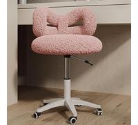 BREZO Sgabello Postazione Trucco, Sedia da Trucco con Schienale, Sedia da Trucco Vanity Su Ruote con Altezza Regolabile for Un Elegante Ufficio Domestico for Donne Adolescenti (Color : A)