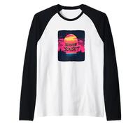 Brezze calde e sorrisi al tramonto con colori vivaci Maglia con Maniche Raglan