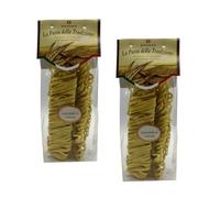Brezzo | Tagliatelle Artigianali al Limone | Pasta Lunga Tradizionale Grano Italiano - 2 x 250 Gr