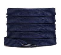 BRGUR Lacci Larghi 8 mm Corsa Atletica, Scarpe da Ginnastica e Stivali, Piatti, Blu Navy, 120