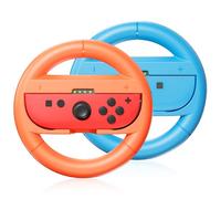 BRHE Volante per Nintendo Switch 2 2025, ruote da corsa per Mario Kart World/8 Deluxe, Switch 2, accessori per giochi di corse per Switch 2 JoyCon (blu e arancione)