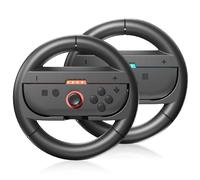 BRHE Volante per Nintendo Switch 2 2025, ruote da corsa per Mario Kart World/8 Deluxe, Switch 2, accessori per giochi di corse per Switch 2 JoyCon (2 x nero)