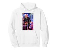 Brian May Chitarrista Queen & Adam Lambert di Dick Barnatt Felpa con Cappuccio
