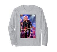 Brian May Chitarrista Queen & Adam Lambert di Dick Barnatt Maglia a Manica