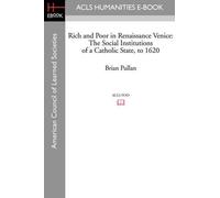 Brian Pullan Rich and Poor in Renaissance Venice (Tascabile)