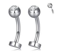 Briana Williams 14G Piercing ombelico Acciaio chirurgico 10mm Anello della pancia Gioielli Belly bar per le donne uomini